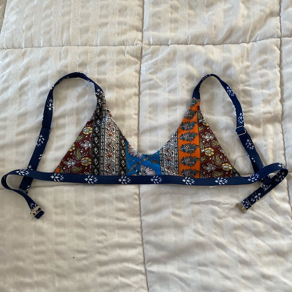 boho patterned bikini top